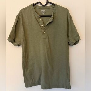 Jcrew Short-Sleeve Henley in Green